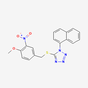 5-(4-Methoxy-3-nitro-benzylsulfanyl)-1-naphthalen-1-yl-1H-tetrazole