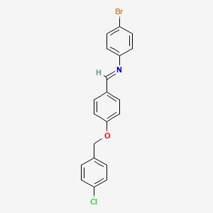 4-bromo-N-[(E)-{4-[(4-chlorobenzyl)oxy]phenyl}methylidene]aniline