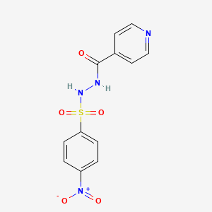 molecular formula C12H10N4O5S B11537236 N'-(4-nitrophenyl)sulfonylpyridine-4-carbohydrazide CAS No. 37836-03-6