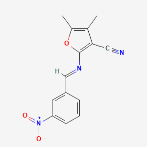 4,5-Dimethyl-2-[(3-nitro-benzylidene)-amino]-furan-3-carbonitrile