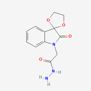 molecular formula C12H13N3O4 B11537273 2-(2'-oxospiro[1,3-dioxolane-2,3'-indol]-1'(2'H)-yl)acetohydrazide 