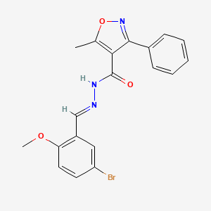 N'-[(E)-(5-bromo-2-methoxyphenyl)methylidene]-5-methyl-3-phenyl-1,2-oxazole-4-carbohydrazide