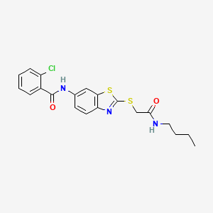 N-(2-{[2-(butylamino)-2-oxoethyl]sulfanyl}-1,3-benzothiazol-6-yl)-2-chlorobenzamide