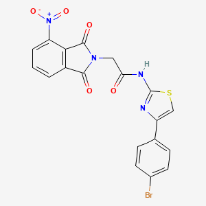 N-[4-(4-bromophenyl)-1,3-thiazol-2-yl]-2-(4-nitro-1,3-dioxo-1,3-dihydro-2H-isoindol-2-yl)acetamide