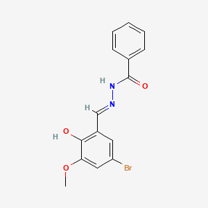 N'-[(E)-(5-bromo-2-hydroxy-3-methoxyphenyl)methylidene]benzohydrazide