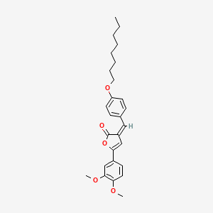 (3Z)-5-(3,4-dimethoxyphenyl)-3-[4-(octyloxy)benzylidene]furan-2(3H)-one