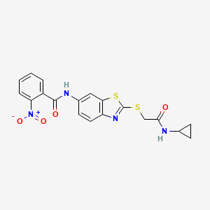 N-(2-{[2-(cyclopropylamino)-2-oxoethyl]sulfanyl}-1,3-benzothiazol-6-yl)-2-nitrobenzamide