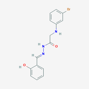 molecular formula C15H14BrN3O2 B11537426 2-[(3-Bromophenyl)amino]-N'-[(E)-(2-hydroxyphenyl)methylidene]acetohydrazide 