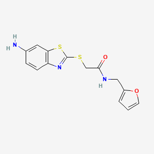 2-[(6-amino-1,3-benzothiazol-2-yl)sulfanyl]-N-(furan-2-ylmethyl)acetamide