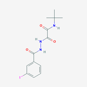 molecular formula C13H16IN3O3 B11537476 N-tert-butyl-2-{2-[(3-iodophenyl)carbonyl]hydrazinyl}-2-oxoacetamide 