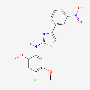 N-(4-chloro-2,5-dimethoxyphenyl)-4-(3-nitrophenyl)-1,3-thiazol-2-amine