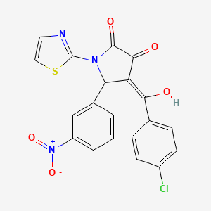 4-(4-chlorobenzoyl)-3-hydroxy-5-(3-nitrophenyl)-1-(thiazol-2-yl)-1H-pyrrol-2(5H)-one