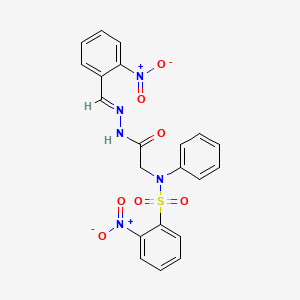 2-Nitro-N-({N'-[(E)-(2-nitrophenyl)methylidene]hydrazinecarbonyl}methyl)-N-phenylbenzene-1-sulfonamide