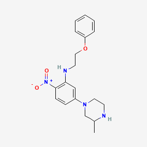 5-(3-methylpiperazin-1-yl)-2-nitro-N-(2-phenoxyethyl)aniline