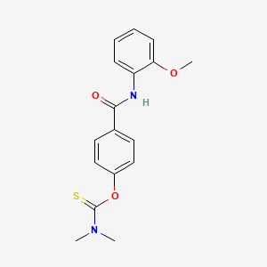 molecular formula C17H18N2O3S B11537637 O-{4-[(2-methoxyphenyl)carbamoyl]phenyl} dimethylcarbamothioate 