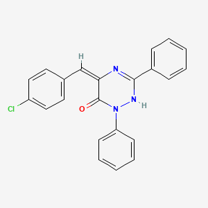 (5E)-5-(4-chlorobenzylidene)-1,3-diphenyl-4,5-dihydro-1,2,4-triazin-6(1H)-one