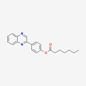 4-(Quinoxalin-2-yl)phenyl heptanoate