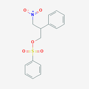 molecular formula C15H15NO5S B11537652 3-Nitro-2-phenylpropyl benzenesulfonate 