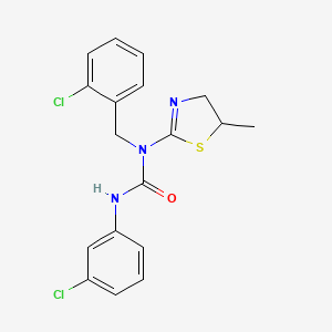 1-(2-Chlorobenzyl)-3-(3-chlorophenyl)-1-(5-methyl-4,5-dihydro-1,3-thiazol-2-yl)urea