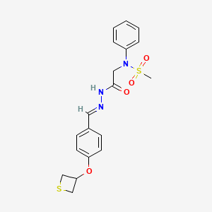 N-Phenyl-N-({N'-[(E)-[4-(thietan-3-yloxy)phenyl]methylidene]hydrazinecarbonyl}methyl)methanesulfonamide