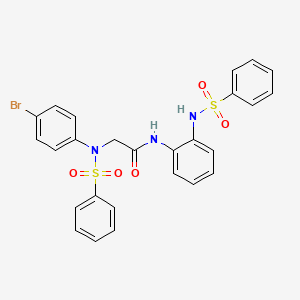 N-(2-Benzenesulfonamidophenyl)-2-[N-(4-bromophenyl)benzenesulfonamido]acetamide