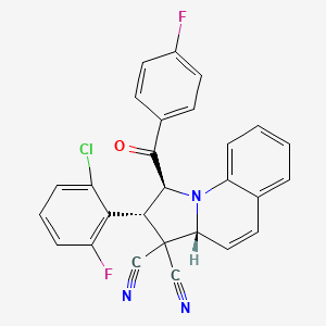 (1S,2R,3aR)-2-(2-chloro-6-fluorophenyl)-1-[(4-fluorophenyl)carbonyl]-1,2-dihydropyrrolo[1,2-a]quinoline-3,3(3aH)-dicarbonitrile