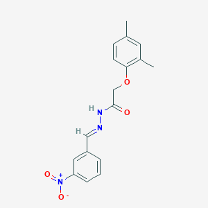 molecular formula C17H17N3O4 B11537748 2-(2,4-dimethylphenoxy)-N'-[(E)-(3-nitrophenyl)methylidene]acetohydrazide 