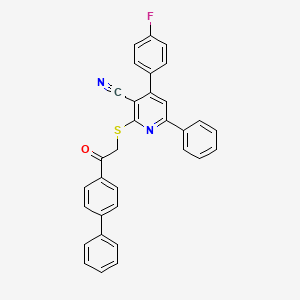 2-{[2-(Biphenyl-4-yl)-2-oxoethyl]sulfanyl}-4-(4-fluorophenyl)-6-phenylpyridine-3-carbonitrile