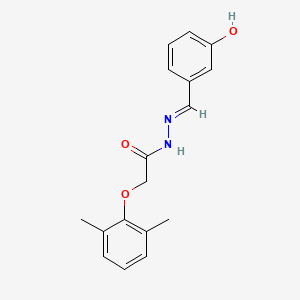 2-(2,6-dimethylphenoxy)-N'-[(E)-(3-hydroxyphenyl)methylidene]acetohydrazide