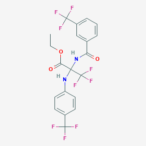 ethyl 3,3,3-trifluoro-2-{[4-(trifluoromethyl)phenyl]amino}-N-{[3-(trifluoromethyl)phenyl]carbonyl}alaninate