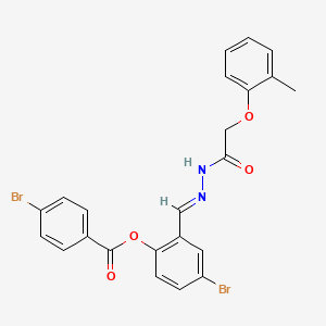 4-bromo-2-[(E)-{2-[(2-methylphenoxy)acetyl]hydrazinylidene}methyl]phenyl 4-bromobenzoate