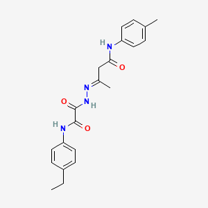 (3E)-3-(2-{[(4-ethylphenyl)amino](oxo)acetyl}hydrazinylidene)-N-(4-methylphenyl)butanamide