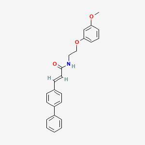 molecular formula C24H23NO3 B11537894 (2E)-3-(biphenyl-4-yl)-N-[2-(3-methoxyphenoxy)ethyl]prop-2-enamide 