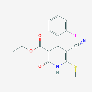 Ethyl 5-cyano-4-(2-iodophenyl)-6-(methylsulfanyl)-2-oxo-1,2,3,4-tetrahydropyridine-3-carboxylate