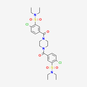 3,3'-(piperazine-1,4-diyldicarbonyl)bis(6-chloro-N,N-diethylbenzenesulfonamide)