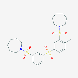 1-[(3-{[3-(Azepan-1-ylsulfonyl)-4-methylphenyl]sulfonyl}phenyl)sulfonyl]azepane