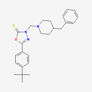 3-[(4-Benzylpiperidin-1-yl)methyl]-5-(4-tert-butylphenyl)-1,3,4-oxadiazole-2-thione