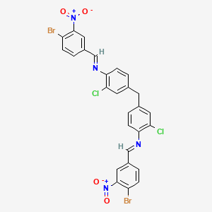 4,4'-methanediylbis{N-[(E)-(4-bromo-3-nitrophenyl)methylidene]-2-chloroaniline}