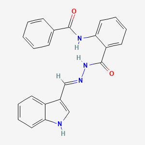 N-(2-{[(2E)-2-(1H-indol-3-ylmethylidene)hydrazinyl]carbonyl}phenyl)benzamide