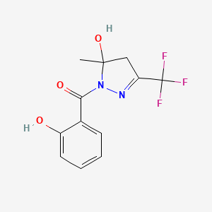 [5-hydroxy-5-methyl-3-(trifluoromethyl)-4,5-dihydro-1H-pyrazol-1-yl](2-hydroxyphenyl)methanone