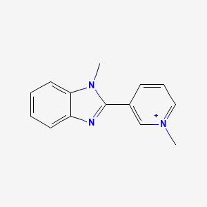 1-methyl-3-(1-methyl-1H-benzimidazol-2-yl)pyridinium