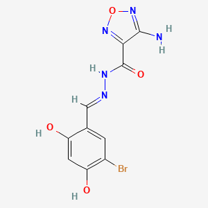 4-amino-N'-[(E)-(5-bromo-2,4-dihydroxyphenyl)methylidene]-1,2,5-oxadiazole-3-carbohydrazide