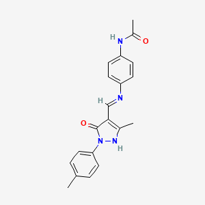 N-[4-({[3-methyl-1-(4-methylphenyl)-5-oxo-1,5-dihydro-4H-pyrazol-4-ylidene]methyl}amino)phenyl]acetamide