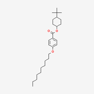 molecular formula C27H44O3 B11538147 4-Tert-butylcyclohexyl 4-(decyloxy)benzoate 