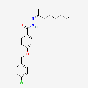 4-[(4-chlorobenzyl)oxy]-N'-[(2Z)-octan-2-ylidene]benzohydrazide