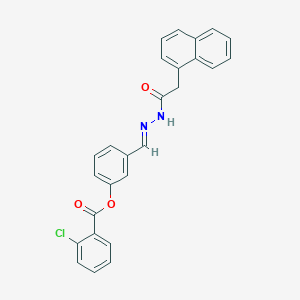 3-{(E)-[2-(naphthalen-1-ylacetyl)hydrazinylidene]methyl}phenyl 2-chlorobenzoate