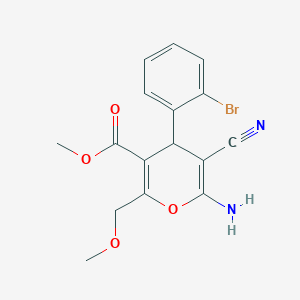 methyl 6-amino-4-(2-bromophenyl)-5-cyano-2-(methoxymethyl)-4H-pyran-3-carboxylate