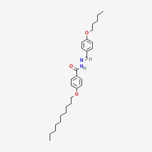 4-(Decyloxy)-N'-[(E)-[4-(pentyloxy)phenyl]methylidene]benzohydrazide