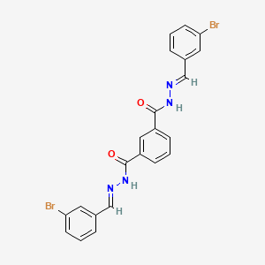 N'~1~,N'~3~-bis[(E)-(3-bromophenyl)methylidene]benzene-1,3-dicarbohydrazide