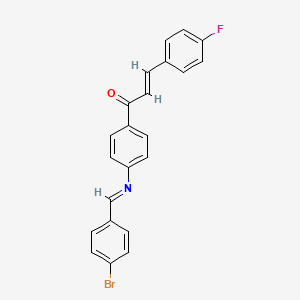 (2E)-1-(4-{[(E)-(4-bromophenyl)methylidene]amino}phenyl)-3-(4-fluorophenyl)prop-2-en-1-one